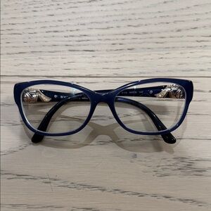 Bulgari Women's Glasses in Blue and gold